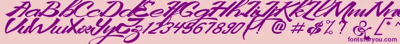 KingCityFreeFont Font – Purple Fonts on Pink Background