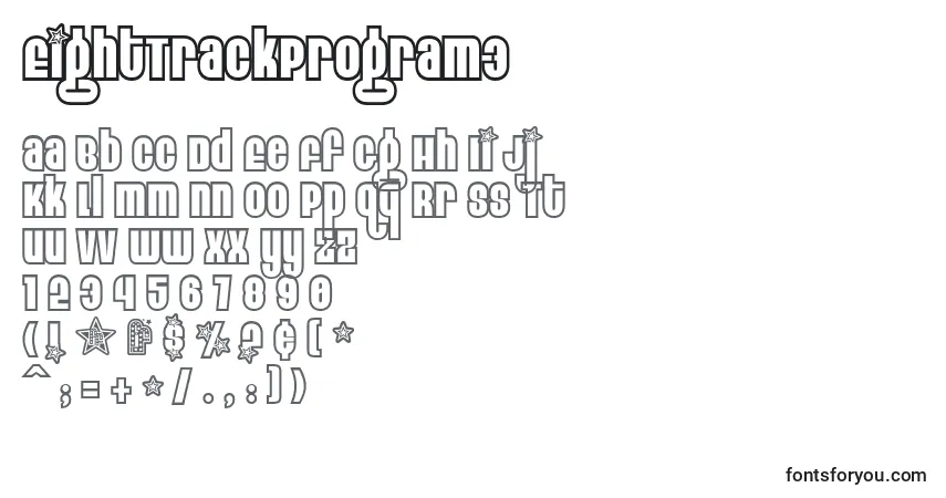 Шрифт EightTrackProgram3 – алфавит, цифры, специальные символы