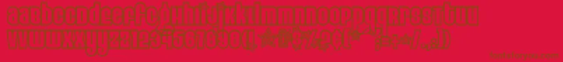EightTrackProgram3 Font – Brown Fonts on Red Background