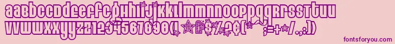 EightTrackProgram3 Font – Purple Fonts on Pink Background