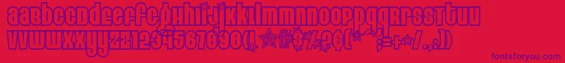 EightTrackProgram3 Font – Purple Fonts on Red Background