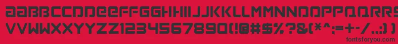 Loaded Font – Black Fonts on Red Background