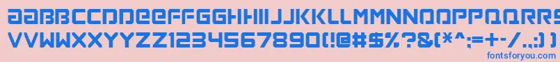 フォントLoaded – ピンクの背景に青い文字