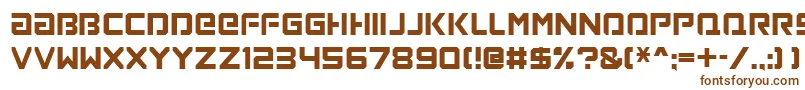 Loaded-fontti – ruskeat fontit valkoisella taustalla