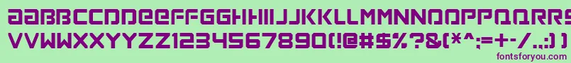 Loaded Font – Purple Fonts on Green Background