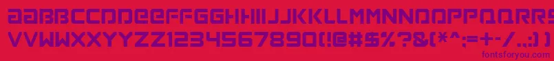 Loaded Font – Purple Fonts on Red Background