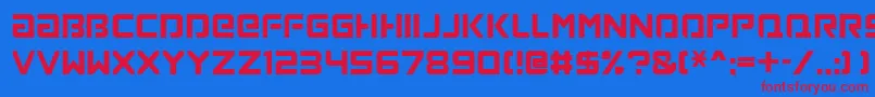 Loaded-fontti – punaiset fontit sinisellä taustalla