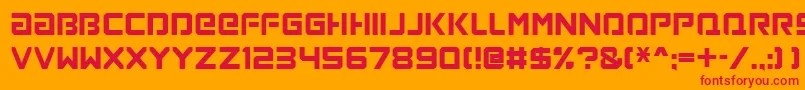 Loaded Font – Red Fonts on Orange Background