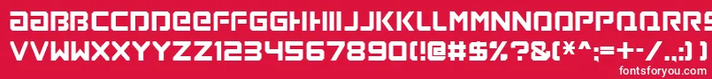 Loaded Font – White Fonts on Red Background