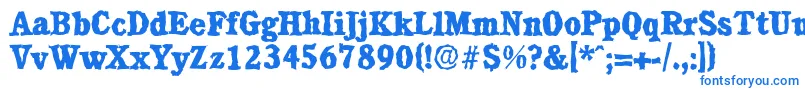 CalgaryrandomXboldRegular Font – Blue Fonts on White Background