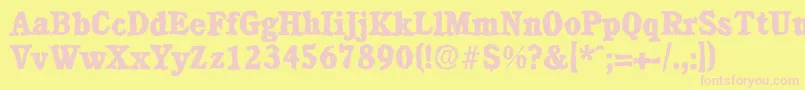 More about CalgaryrandomXboldRegular Font CalgaryrandomXboldRegular Font – Pink Fonts on Yellow Background