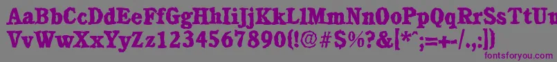 CalgaryrandomXboldRegular Font – Purple Fonts on Gray Background