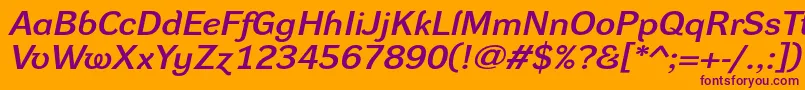 DynagrotesklxeBolditalic Font – Purple Fonts on Orange Background