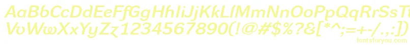 Police DynagrotesklxeBolditalic – polices jaunes