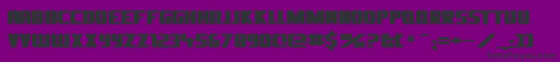 フォントOliversbarney – 紫の背景に黒い文字
