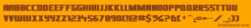 Oliversbarney Font – Brown Fonts on Orange Background