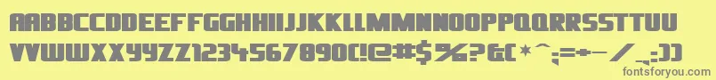 Oliversbarney Font – Gray Fonts on Yellow Background