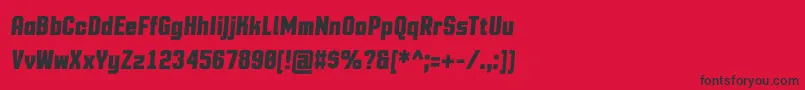 MotioncontrolBolditalic Font – Black Fonts on Red Background