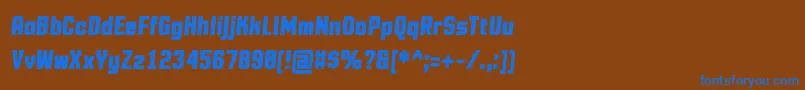 MotioncontrolBolditalic Font – Blue Fonts on Brown Background