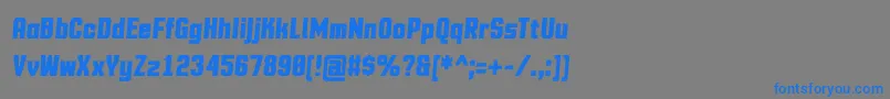 MotioncontrolBolditalic Font – Blue Fonts on Gray Background