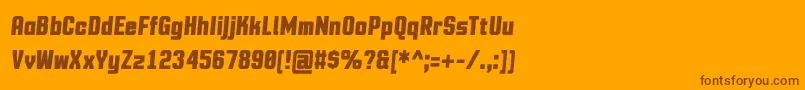 MotioncontrolBolditalic Font – Brown Fonts on Orange Background