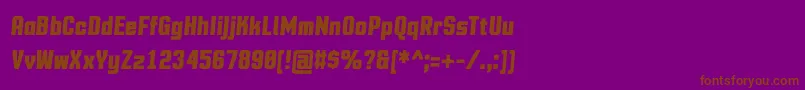 MotioncontrolBolditalic Font – Brown Fonts on Purple Background