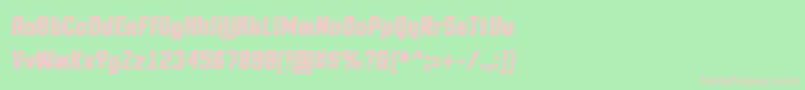 MotioncontrolBolditalic Font – Pink Fonts on Green Background