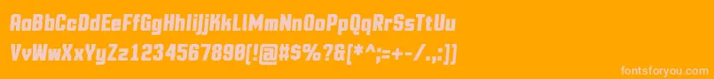 MotioncontrolBolditalic Font – Pink Fonts on Orange Background