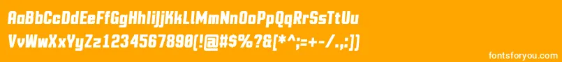 MotioncontrolBolditalic Font – White Fonts on Orange Background