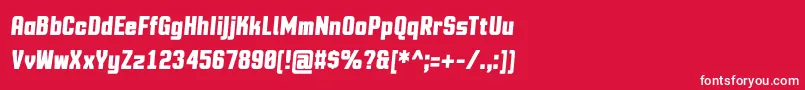 MotioncontrolBolditalic Font – White Fonts on Red Background