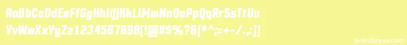 MotioncontrolBolditalic Font – White Fonts on Yellow Background