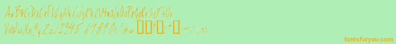 Gecko Font – Orange Fonts on Green Background