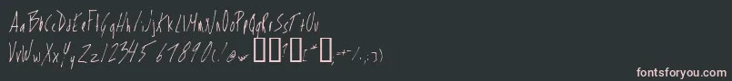 フォントGecko – 黒い背景にピンクのフォント