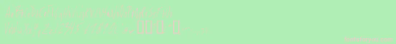 Gecko Font – Pink Fonts on Green Background
