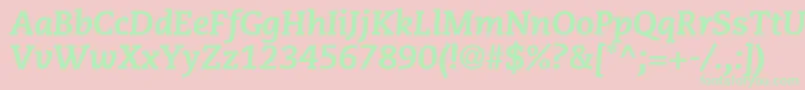 MonologueBlackSsiBlackItalic Font – Green Fonts on Pink Background