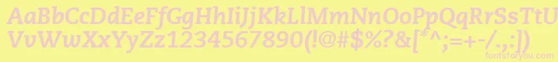 MonologueBlackSsiBlackItalic Font – Pink Fonts on Yellow Background