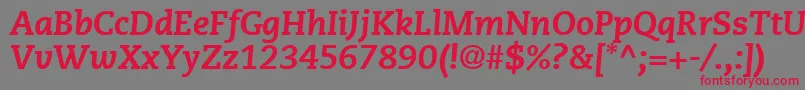 MonologueBlackSsiBlackItalic Font – Red Fonts on Gray Background