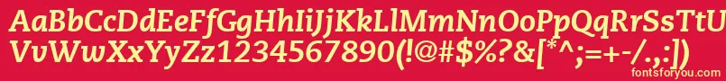 MonologueBlackSsiBlackItalic Font – Yellow Fonts on Red Background