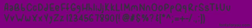 Spork Font – Black Fonts on Purple Background