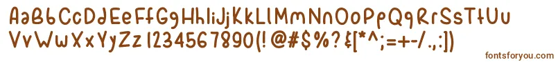 Spork-fontti – ruskeat fontit valkoisella taustalla
