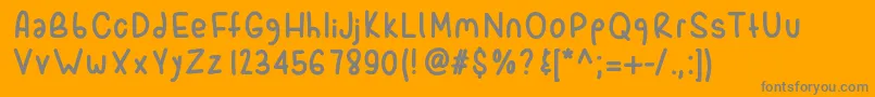 Spork Font – Gray Fonts on Orange Background