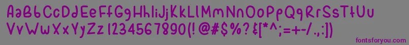Шрифт Spork – фиолетовые шрифты на сером фоне