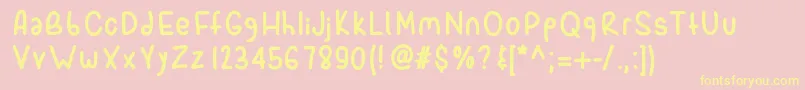 Spork Font – Yellow Fonts on Pink Background