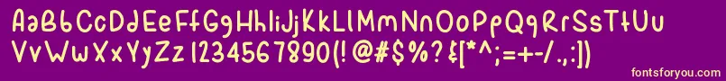 Spork Font – Yellow Fonts on Purple Background