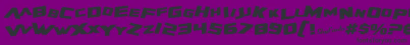 SfZeroGravityBoldItalic Font – Black Fonts on Purple Background