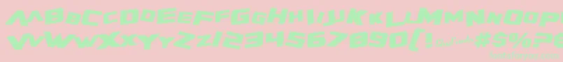 SfZeroGravityBoldItalic Font – Green Fonts on Pink Background