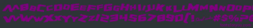 フォントSfZeroGravityBoldItalic – 黒い背景に紫のフォント