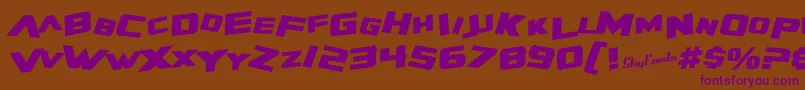 Шрифт SfZeroGravityBoldItalic – фиолетовые шрифты на коричневом фоне