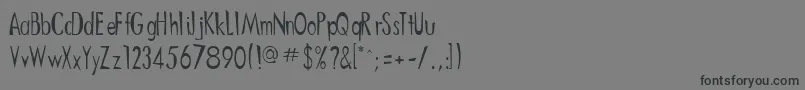 フォントChineseRegular – 黒い文字の灰色の背景