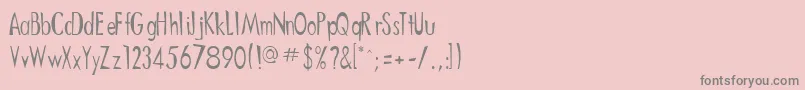 ChineseRegular Font – Gray Fonts on Pink Background